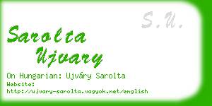 sarolta ujvary business card